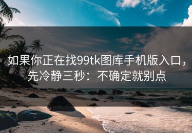 如果你正在找99tk图库手机版入口，先冷静三秒：不确定就别点