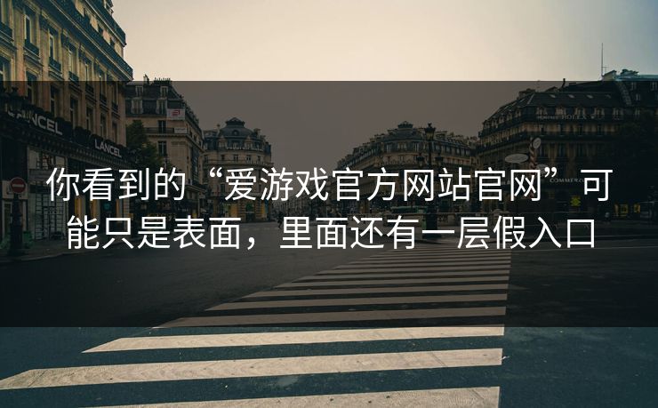 你看到的“爱游戏官方网站官网”可能只是表面，里面还有一层假入口